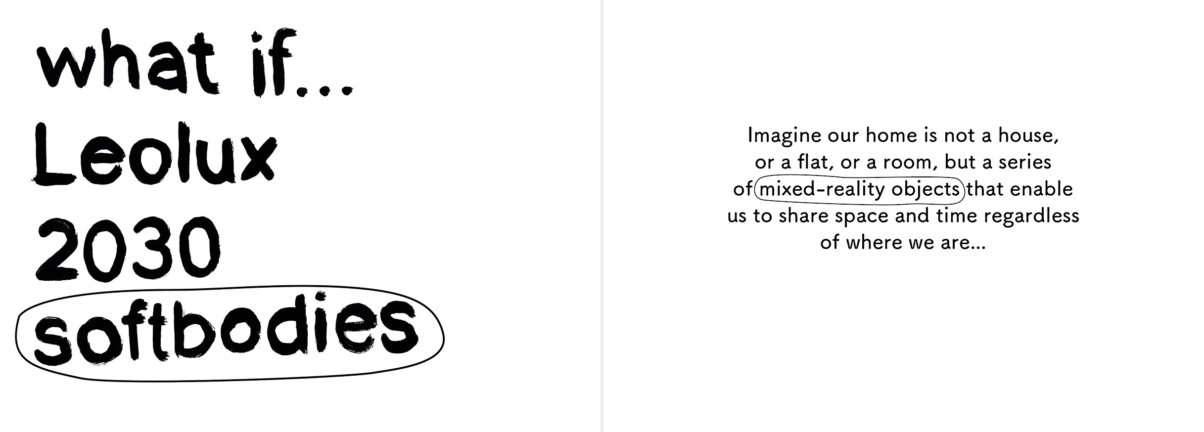Brief Dreams — the book, spread 1